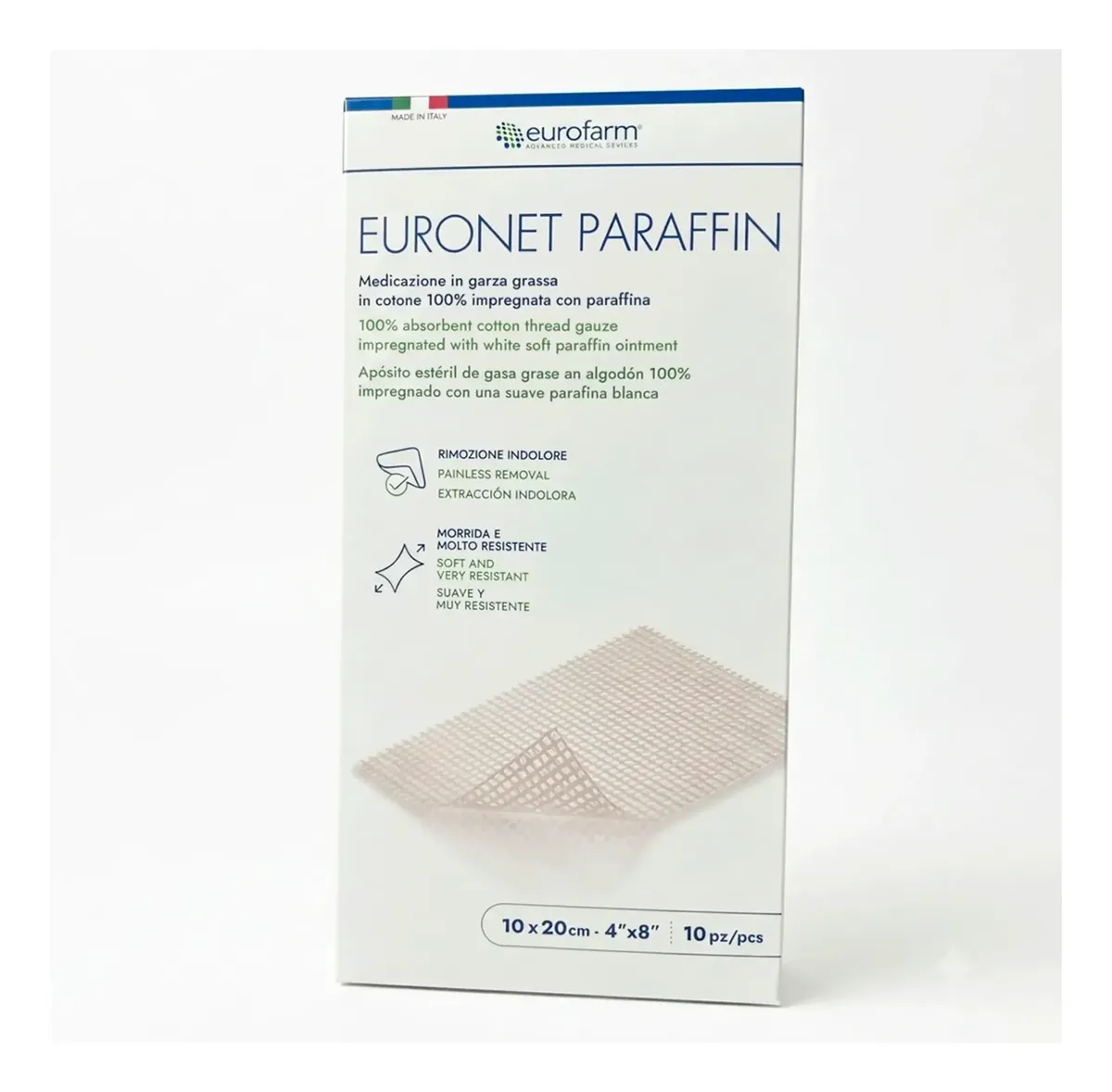 EURONET PARAFFIN 10CM X 20CM (CAJA X 10UNDS).